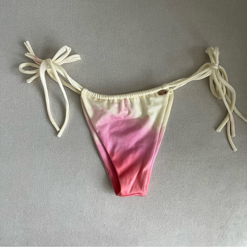 Pink and Cream Tie-Dye Bikini Bottom